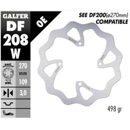 GALFER tarcza hamulcowa przód kawasaki kx 250F/450F '15-, kx 250X/450X '21- wave (270X109X3MM)