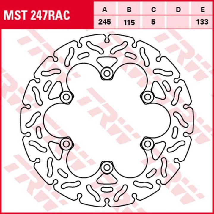 TRW zf tarcza hamulcowa tył ducati monster 600/620/695/750/800/900/916/1000 '93-'06, yamaha fzr 600 '89-'95, fzs 600 fazer '98-…