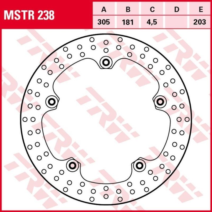 TRW zf tarcza hamulcowa przód bmw r 1100S '98-'00, r 1200GS/ADV '04-'07 (305X181X4,5MM)