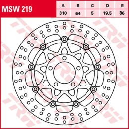 TRW zf tarcza hamulcowa przód suzuki gsf 250 bandit '92-'00, gsf 400 bandit '91-'95, gs 500 '89-'08, rf 900R '94-'97, gsf 1200…