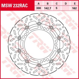 TRW zf tarcza hamulcowa przód kawasaki ninja 650, z 650 '17-, (300X142X5MM) wave