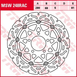 TRW zf tarcza hamulcowa przód suzuki gsf 650 '05-'06, sv 650 '03-'10, gsx 750F '03-'06, vz 1500 intruder '09-'13, vlr 1800 intr…