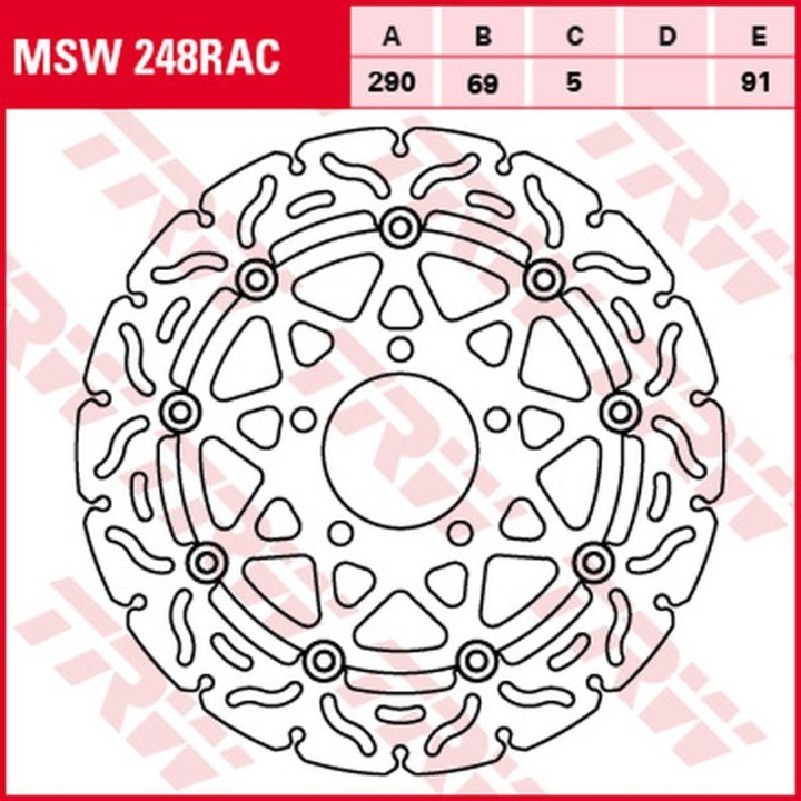 TRW zf tarcza hamulcowa przód suzuki gsf 650 '05-'06, sv 650 '03-'10, gsx 750F '03-'06, vz 1500 intruder '09-'13, vlr 1800 intr…