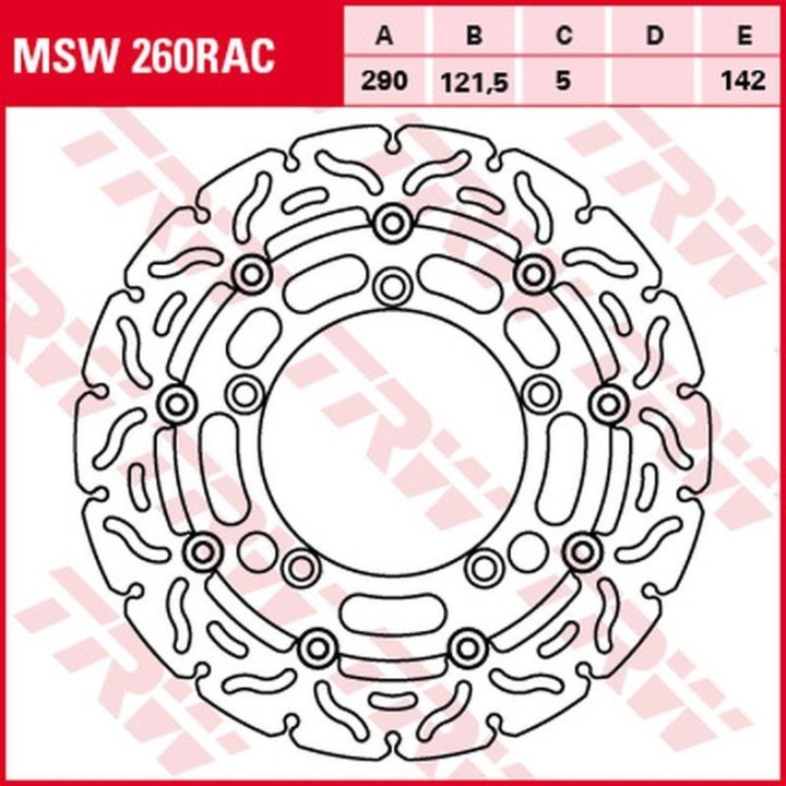 TRW zf tarcza hamulcowa przód suzuki gsf 650 bandit '05-'06, sfv 650 gladius '09-'16, sv 650 '07-, (290X121X5MM) wave