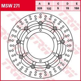 TRW zf tarcza hamulcowa przód yamaha xt 660X '04-'16 (320X132X5MM)