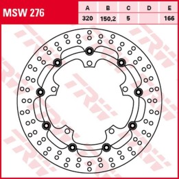 TRW zf tarcza hamulcowa przód triumph speed 1050 '15-'16, speed triple 1050 '08-, sprint gt 1050 '10-'13, trophy 1200 '13-'17 (…