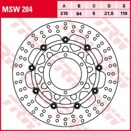 TRW zf tarcza hamulcowa przód honda ctx 1300 '14-'16, stx 1300 paneuropean '02-'16 (310X94X5MM)