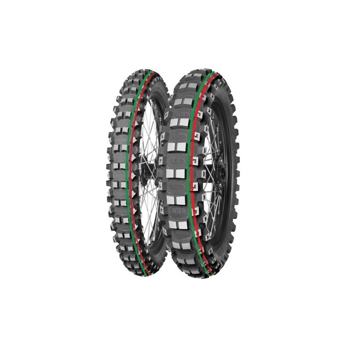 MITAS OPONA 100/100-18 TERRA FORCE MX-MH MEDIUM/HARD 59M TT TYŁ (CZERWONY/ZIELONY PASEK) DOT 2023 (DOT:XTDT/XCDT) (26315)(200002
