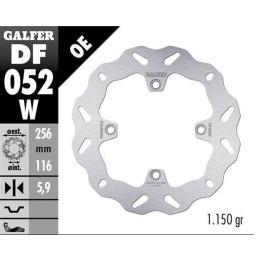 GALFER tarcza hamulcowa tył honda crf 1000L africa twin '15-'23 (wave fixed) (256X116X5,9MM)
