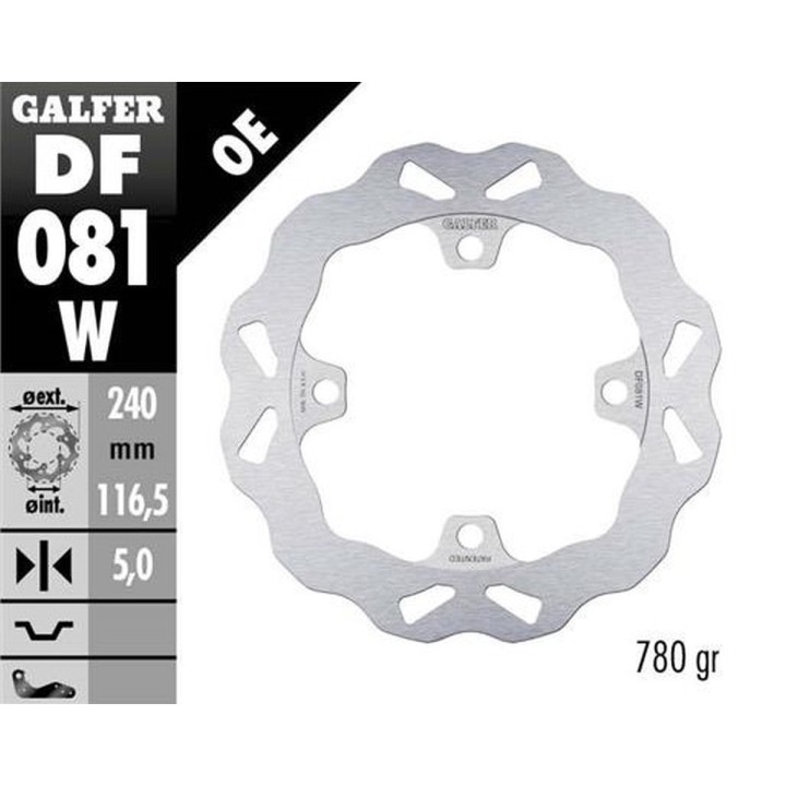 GALFER tarcza hamulcowa tył honda cb 400X/F '13-; cb 500F/X (ABS) '13-'21; cb 650F '14-; cb 650R '19-'23; cbr 650R '19-'23; for…