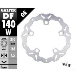 GALFER tarcza hamulcowa przód honda vfr 1200X crosstourer '12- (wave fixed) (310X165X4.,5MM)