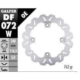 GALFER tarcza hamulcowa tył honda cbf 500N '04-; cb 600 hornet '07-; cbf 600S/N '04-; cb 750 hornet '22- (wave fixed) (240X116,…
