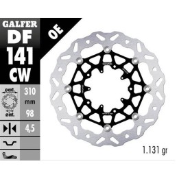 GALFER tarcza hamulcowa przód honda crf 1100L africa twin '20- (wave floating) (310X98X4,5MM)