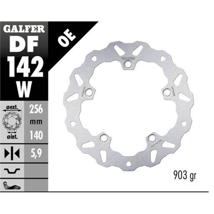 GALFER tarcza hamulcowa tył honda crf 1100L africa twin '20- (wave fixed) (256X140X5,9MM)