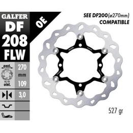 GALFER tarcza hamulcowa przód kawasaki kx 250F '15-'23; kx 450F '15-'23 (wave floating) (270X109X3MM)