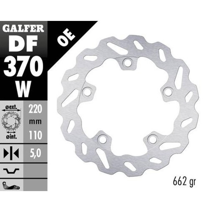 GALFER tarcza hamulcowa tył suzuki gsx-r 1000 '16- (wave fixed) (220X110X5MM)