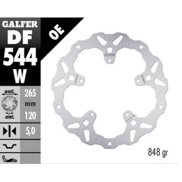 GALFER tarcza hamulcowa tył bmw s 1000XR '20-'22 (wave fixed) (265X120X5MM)