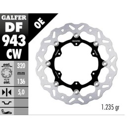 GALFER tarcza hamulcowa przód ktm 790R adventure '19-'22; 890R/L adventure '21-'23 (wave floating) (320X136X5MM)
