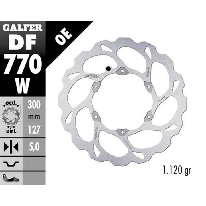 GALFER tarcza hamulcowa przód ktm 690R enduro '08-'23; 950R super enduro '06-; 990 adventure '06-; 990R super enduro '06-; husq…