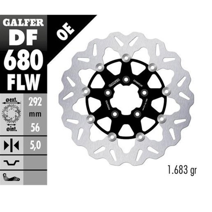 GALFER tarcza hamulcowa przód harley-davidson (292X56X5) (wave) pływająca (patrz opis)