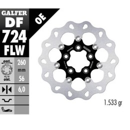GALFER tarcza hamulcowa przód harley-davidson (260X56X6) pływająca (wave disc floating) (patrz opis)