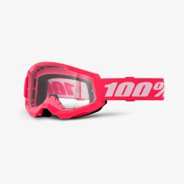 100 PROCENT GOGLE STRATA 2 PINK - CLEAR LENS