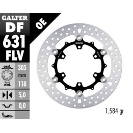GALFER tarcza hamulcowa przód bmw K100/K1100/R850/R1100 (305X118X5)