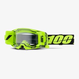 100 PROCENT GOGLE ARMATIC FORECAST ROLL-OFF NEON YELLOW - CLEAR LENS