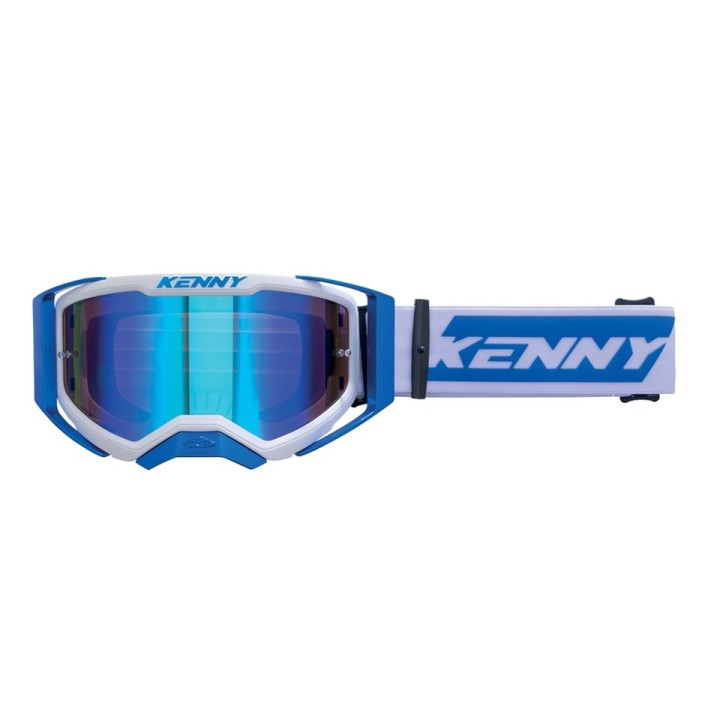 KENNY RACING GOGLE PERFORMANCE EVO 2 BLUE- MIRROR LENS - LUSTRO