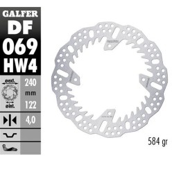 GALFER tarcza hamulcowa tył honda cr 125/250; CRF250R '04-'23; crf 450R '09-'23 (240X140X4MM) shark enduro MX