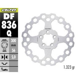 GALFER tarcza hamulcowa tył harley-davidson (300X56X5) (qubiq)