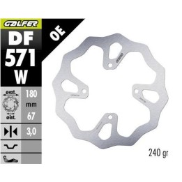 GALFER tarcza hamulcowa tył ktm 65 SX '25-, husqvarna tc 65 '25-, gas gas mc 65 '25- (180X67X3) wave