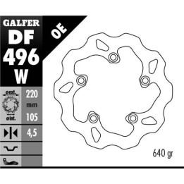 GALFER tarcza hamulcowa tył yamaha R6 03-16, R1 04-14 (220X105X4,5) wave (NG903)