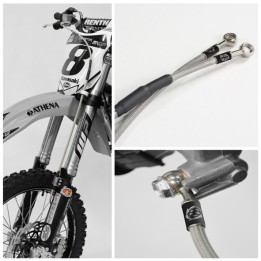 MOTO-MASTER przewód hamulcowy w stalowym oplocie przód gasgas, husqvarna, ktm sx/sxf 125/450 '04- (patrz opis towaru) cross