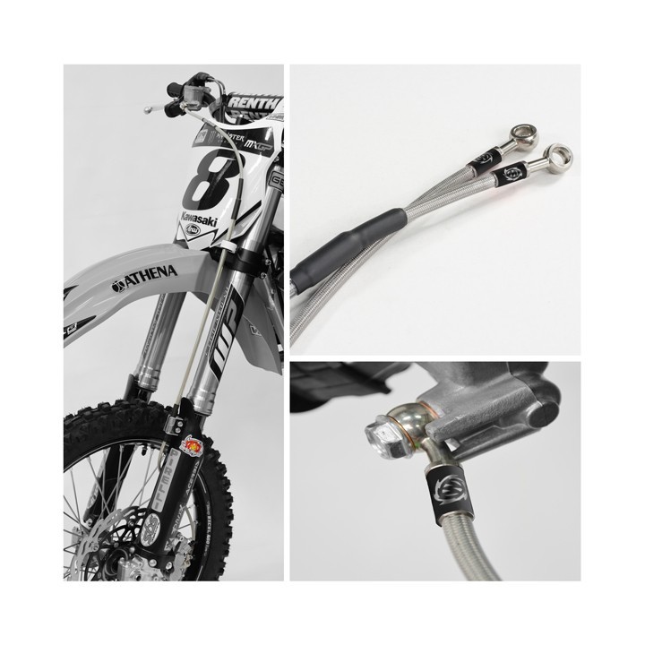 MOTO-MASTER przewód hamulcowy w stalowym oplocie przód gasgas, husqvarna, ktm sx/sxf 125/450 '04- (patrz opis towaru) cross