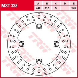 TRW zf tarcza hamulcowa tył honda cbr 500 / cb 500 f / x 13-, cbf 500 04-08, cb / cbf / cbr 600 / hornet 04-15, cb / cbr 650 14…