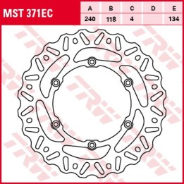 TRW zf tarcza hamulcowa tył suzuki rm 125/250 '99-'10 , drz 400 SM 05-08, (240X118X4MM)