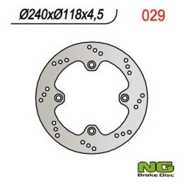 NG tarcza hamulcowa tył suzuki dr 650 s/se '96-'11, xf 650 freewind '97-02, (240X118X4,5MM) (4X10,5MM)
