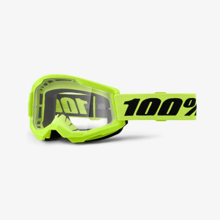 100 PROCENT GOGLE STRATA 2 YOUTH JUNIOR YELLOW - CLEAR LENS