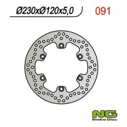 NG tarcza hamulcowa tył kawasaki klr 650 '90-'07, kle 500 '91-'07 (230X120X5) (6X10,5MM)