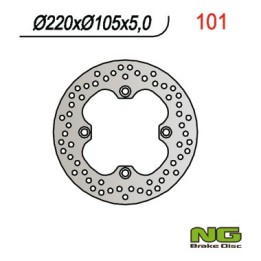 NG tarcza hamulcowa tył honda cbr 600F '91-'06, cbr 1000RR '04-'14, cb 600 hornet, cbr 900, vtr 1000 (220X105X5)