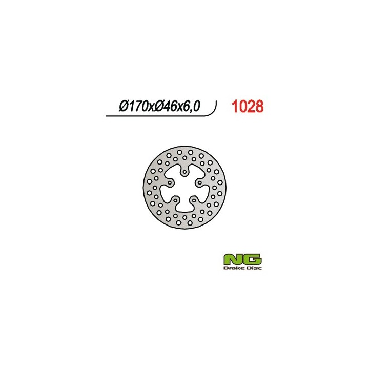 NG tarcza hamulcowa tył honda trx 420 0-11, TRX650/680 06-21 (170X46X6)