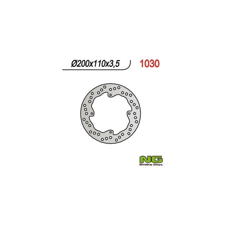 NG tarcza hamulcowa tył ktm 85 SX '03-'15 , SX 105 '04-'15 (200X110X3,5)(4X6,5mm)