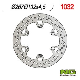 NG tarcza hamulcowa tył yamaha t-max 500 '01-'13 (267X132X4,5) (6X8,5MM)