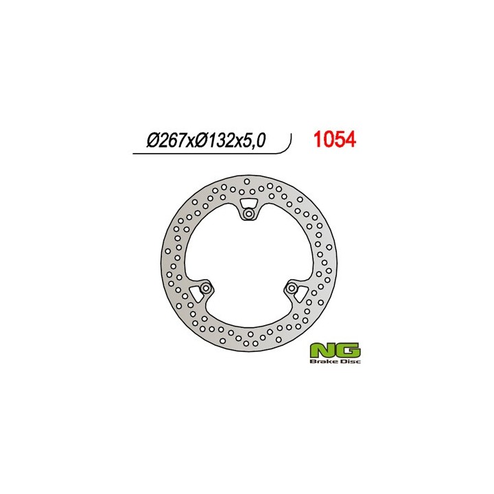 NG tarcza hamulcowa tył yamaha yp 400 majesty '04-'13, xmax 400 '13-16, grand majesty 250 '04-'05 (267X132X5) (3X8,5MM)