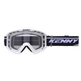 KENNY RACING GOGLE MODEL TRACK WHITE - CLEAR LENS