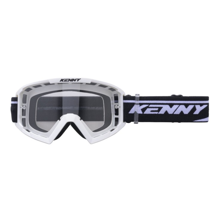 KENNY RACING GOGLE MODEL TRACK WHITE - CLEAR LENS