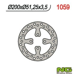 NG tarcza hamulcowa tył yamaha yfz 450 '06-'19, raptor yfm 700 '06-'14 (200X51X3,5) (4X10,5MM)