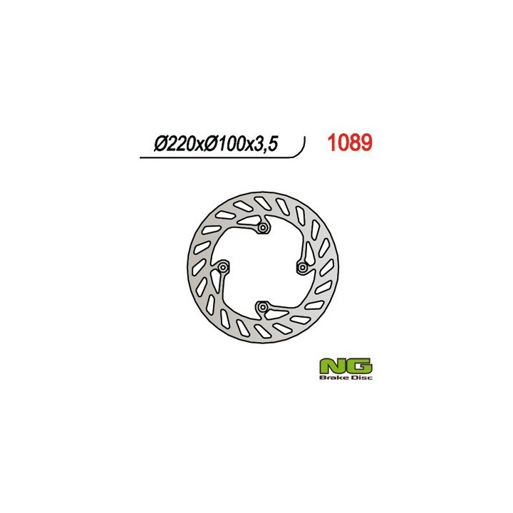 NG tarcza hamulcowa tył beta 50/125 SM/ enduro '06-12 (220X100X3,5) (4X6,5MM)