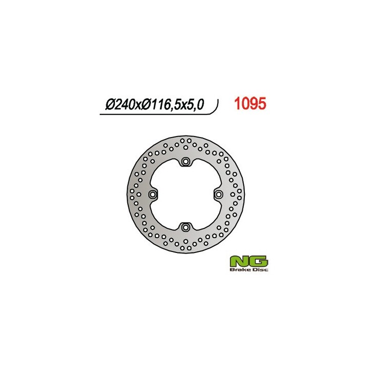 NG tarcza hamulcowa tył honda cbf 500/600/1000, cbr 600F 11-13 (240X116X5) (4X10,5MM)CBF1000 '06-'16